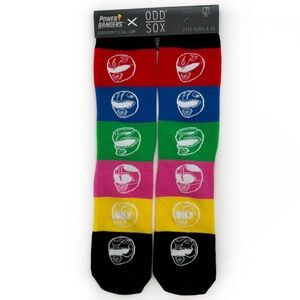 Odd Sox Power Rangers Crew Socks Mens Womens 90s Retro TV Show Fun Novelty Gift